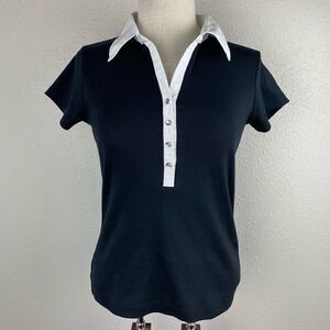Junction West Collared Half Button Down Top Size M EUC